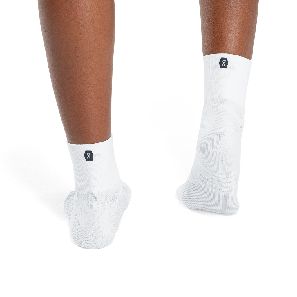 Mid Sock (Womens) - White/Ivory - RunActive