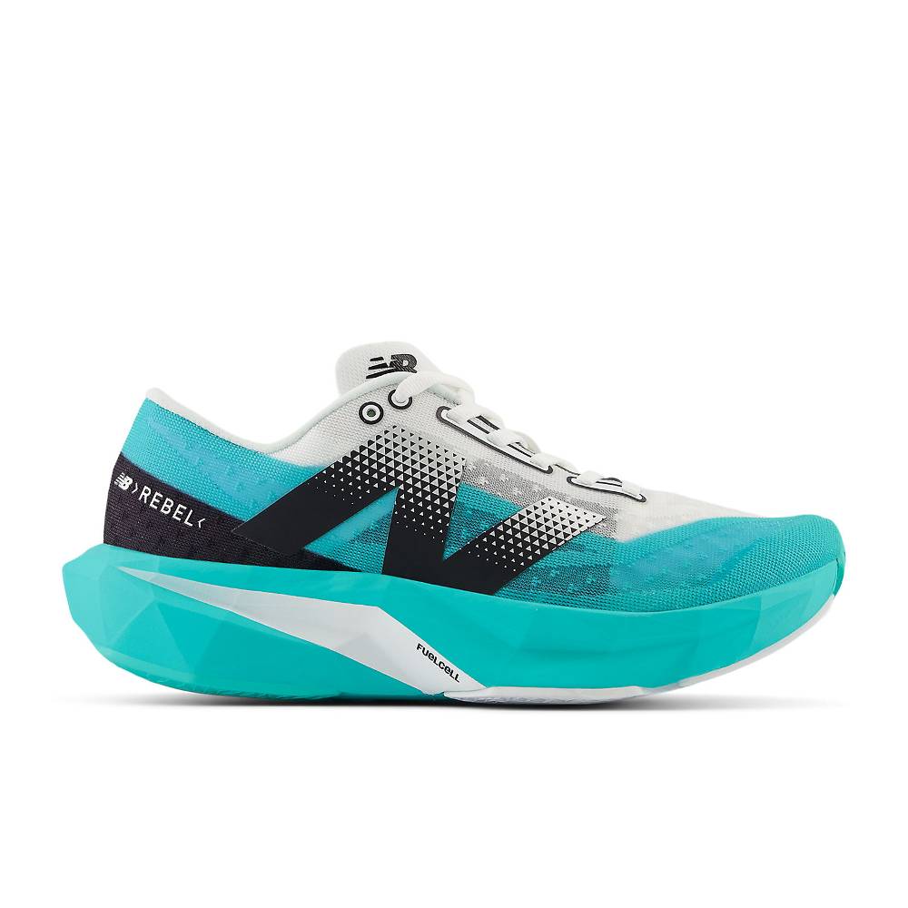 New Balance FuelCell Rebel v4 Womens Cyber Jade with Black and Whi Prosportswear Ltd T A RunActive