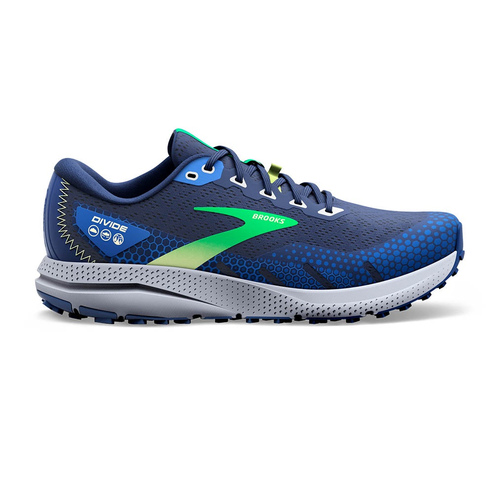 Brooks Divide 3 Mens Blue Green Grey Prosportswear Ltd T A