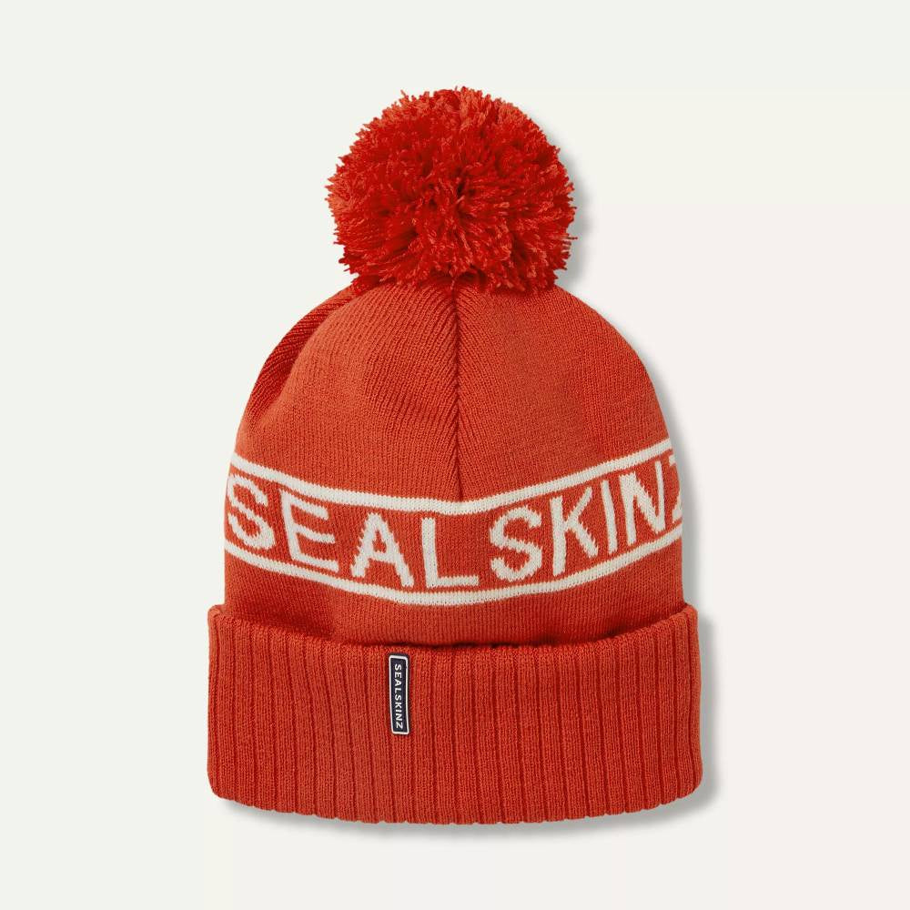 Sealskinz Waterproof Cold Weather Icon Bobble Hat - Orange