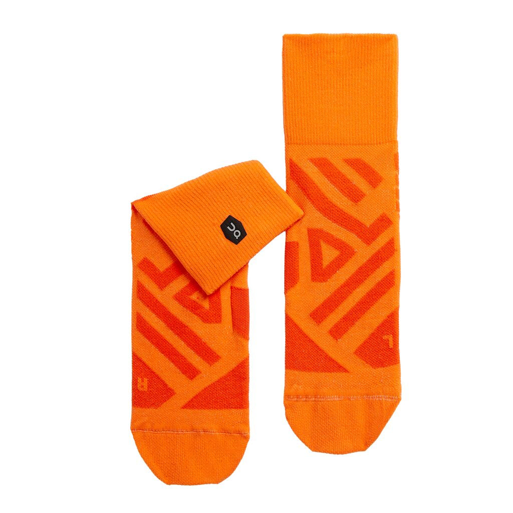 On Running Performance Mid Sock (Womens) - Flame/Spice