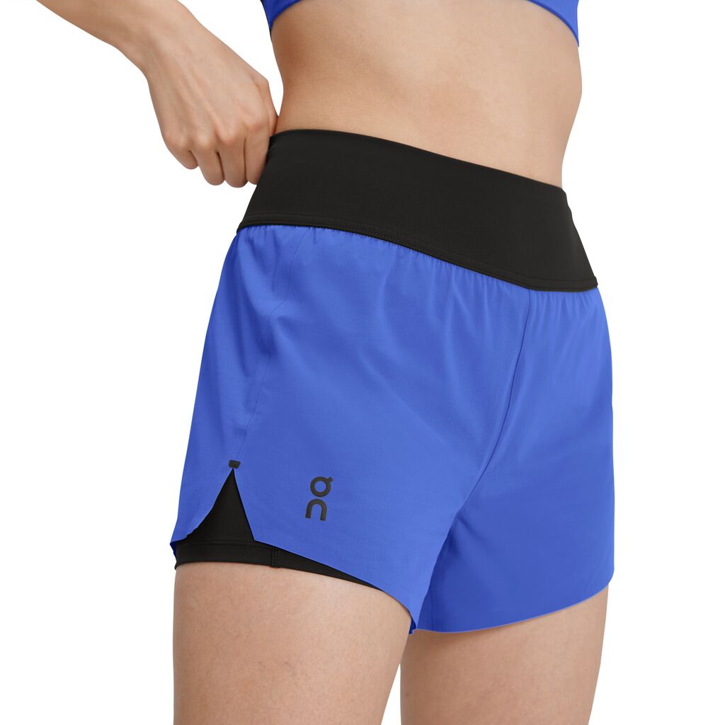 Running Shorts (Womens) - Cobalt/Black - RunActive