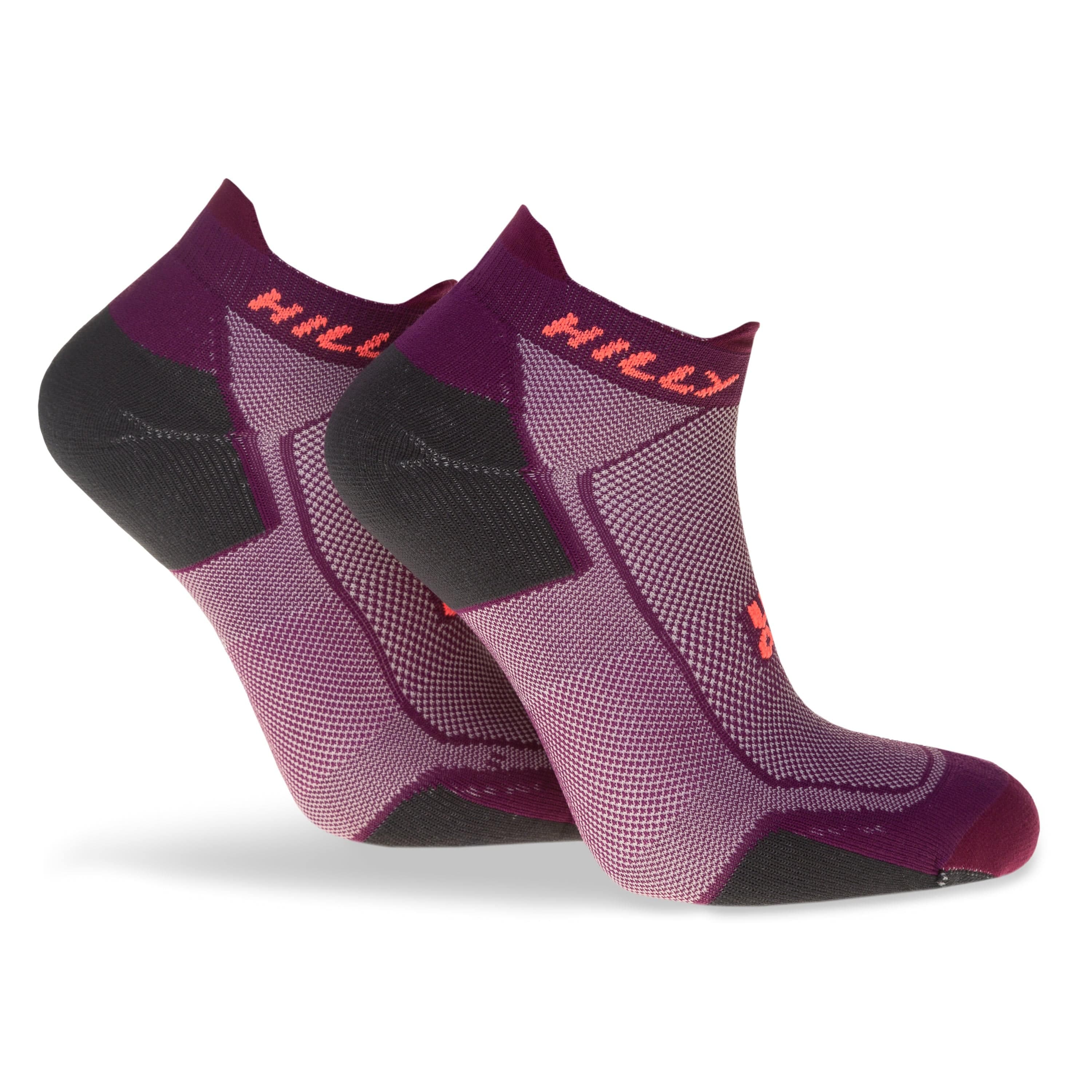 Hilly Women's Active Socklet Minimum Cushioning - Grape Juice/Charcoal