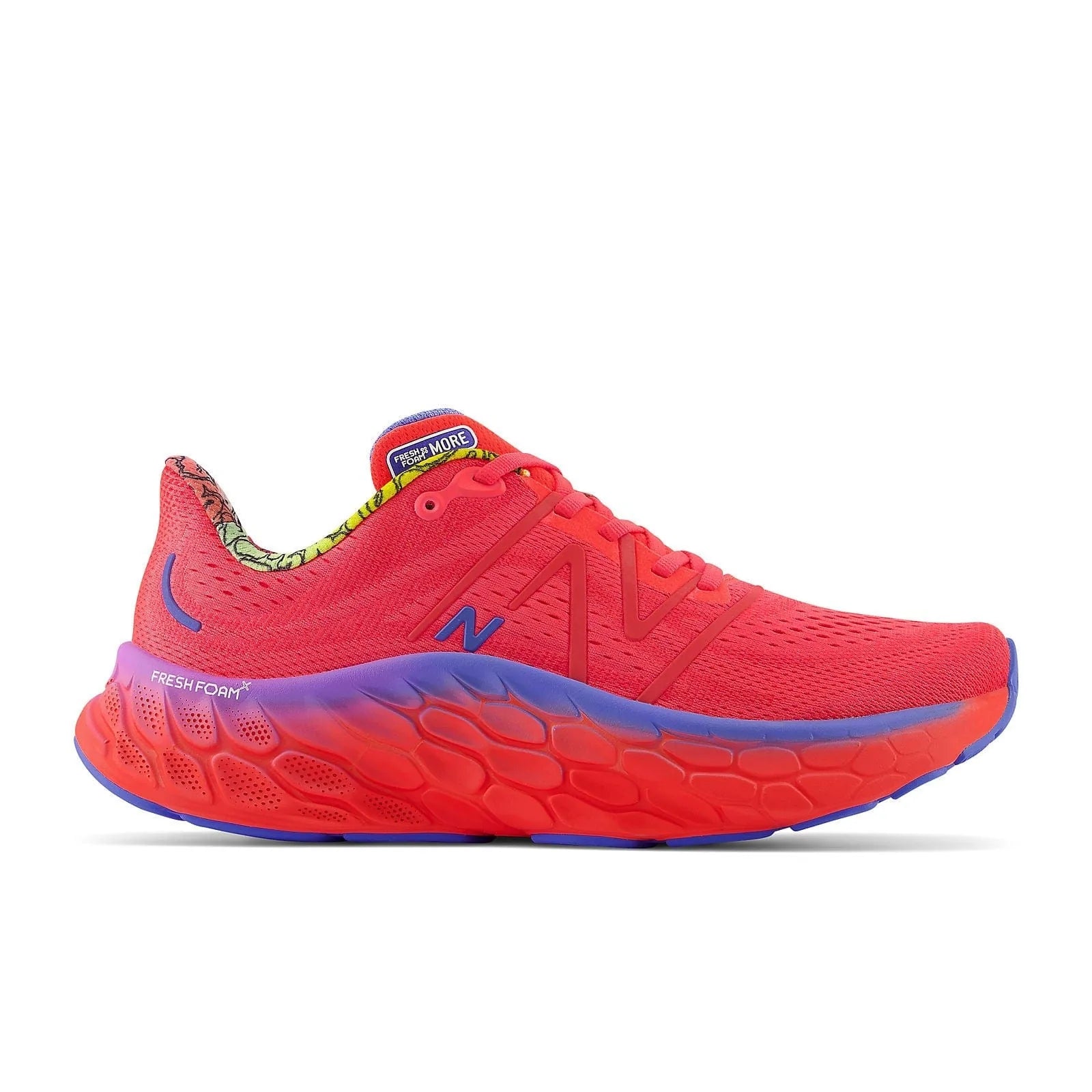 New Balance Fresh Foam X More V4 (Mens) - Electric Red with Bright Lapis