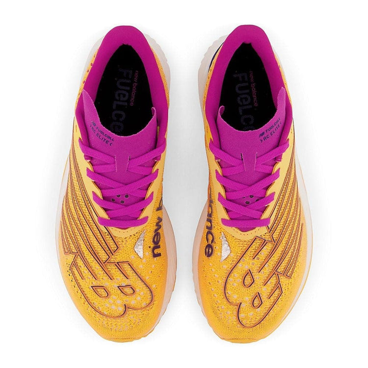 New Balance Fuel Cell RC Elite v2 (Men's) - Vibrant apricot with magenta pop and victory blue