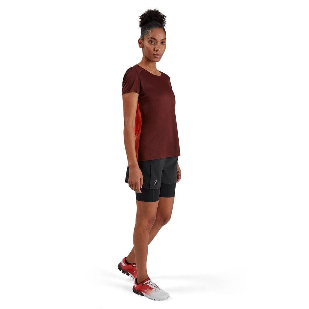 On Active Shorts Women - Black & Stratosphere