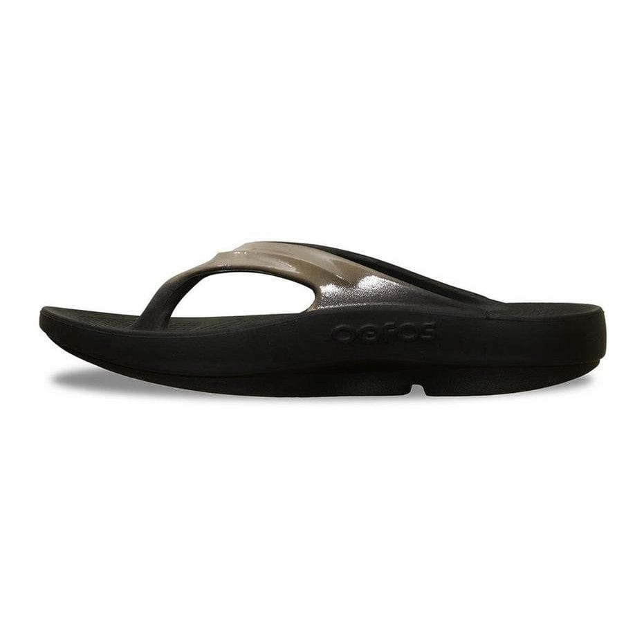 Oofos Ooahh  Luxe Slide Sandal (Women's) - Black/Latte