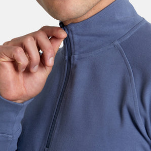 Gym+Coffee Essential Half Zip (Mens) - Thunder Blue