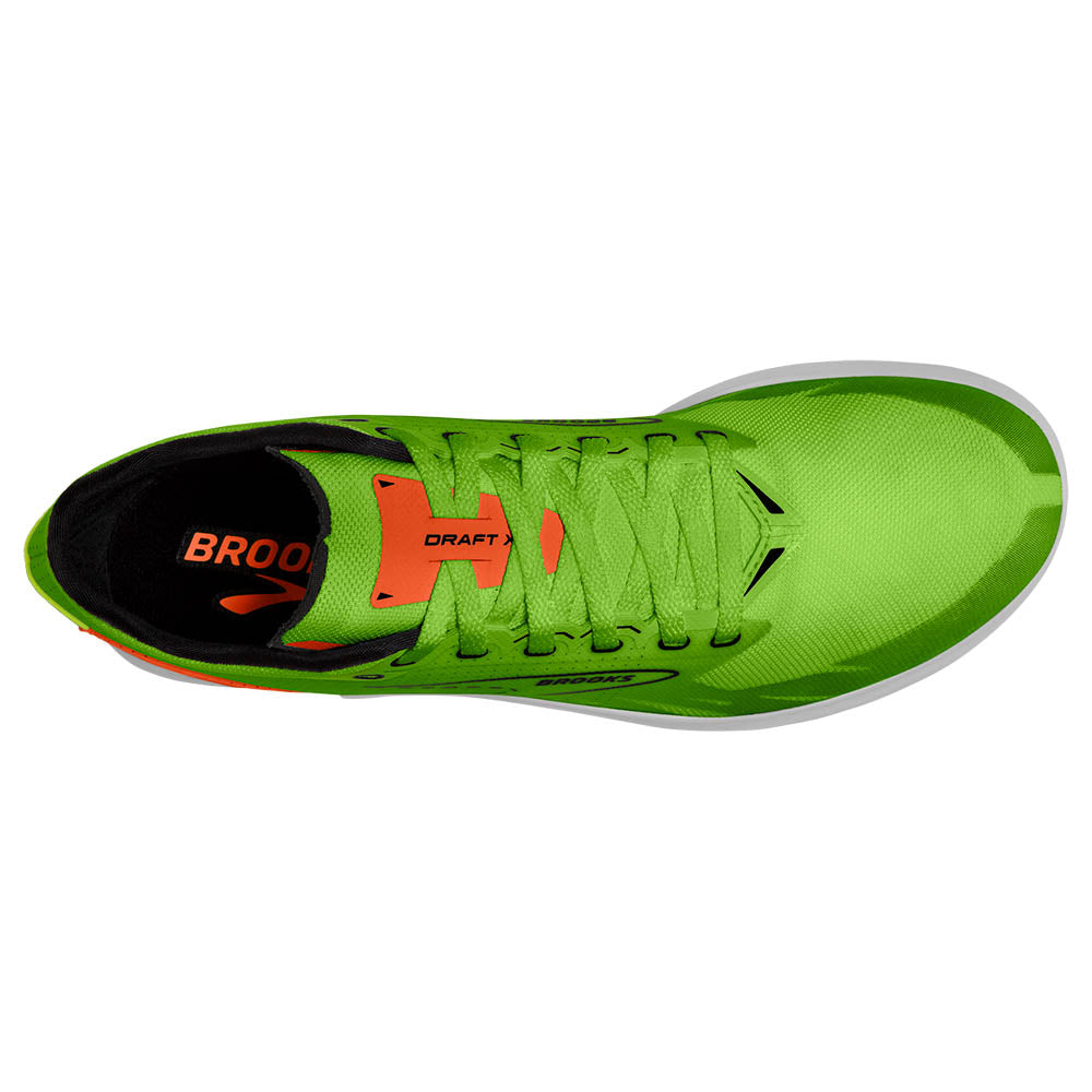 Brooks Draft XC (Unisex) - Green Gecko/Red Orange/White