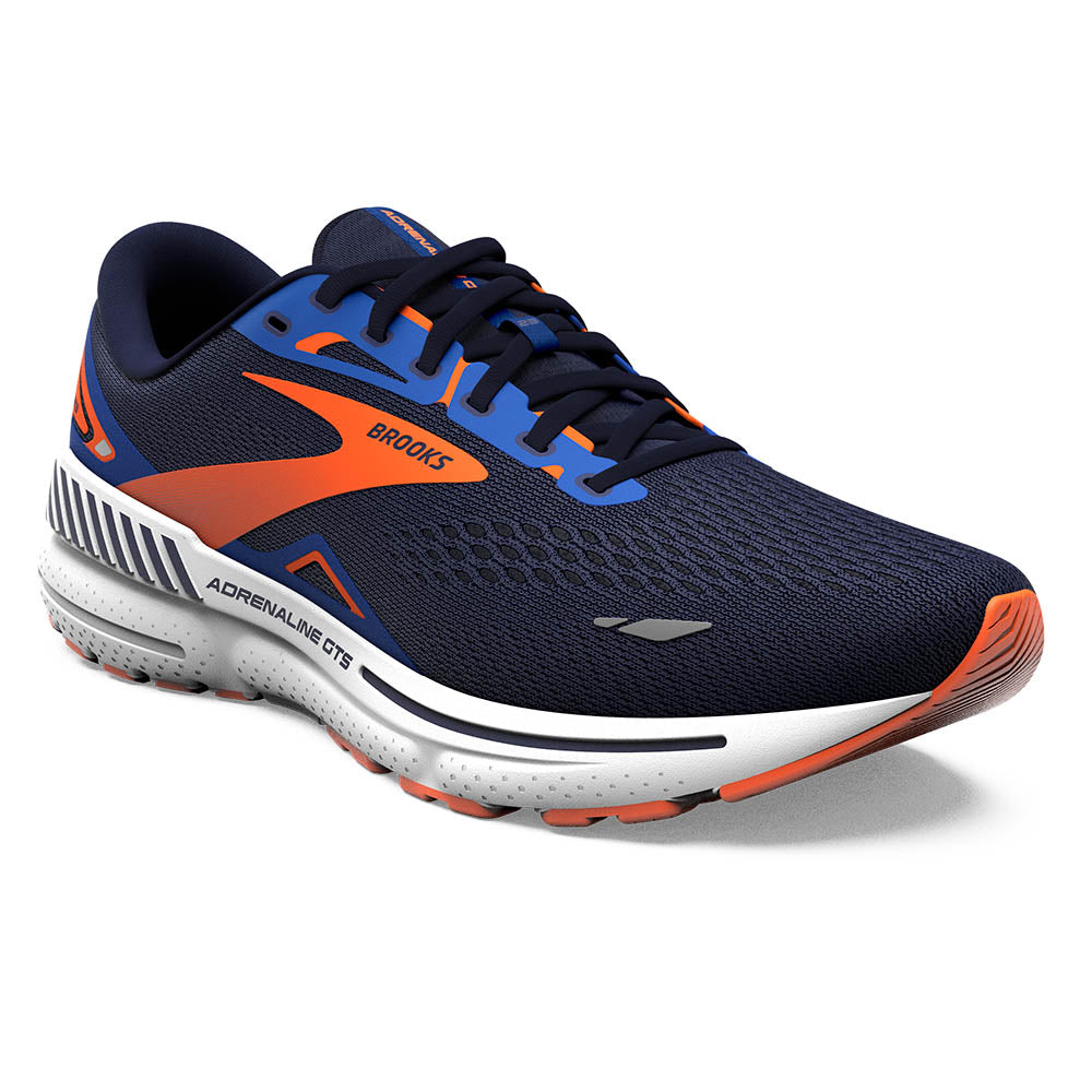 Brooks Adrenaline GTS 23 (Mens) - Peacoat/Orange/Surf The Web ...