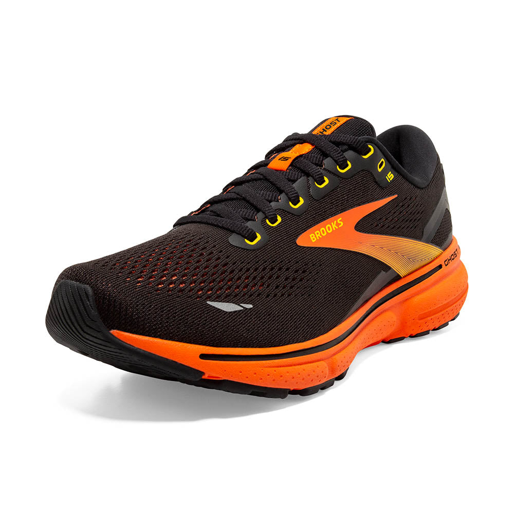 Brooks Ghost 15 (Mens) - Black/Yellow/Red