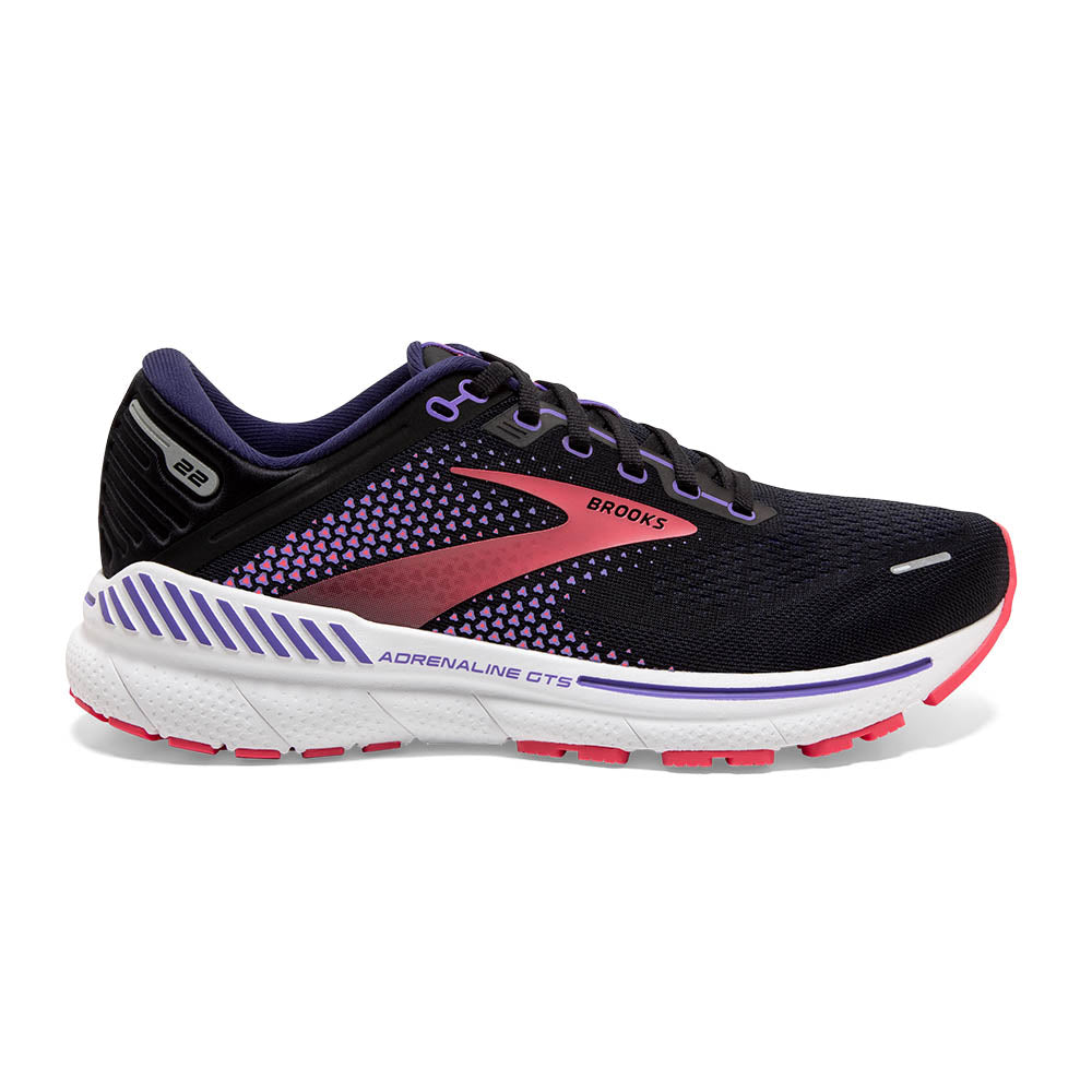 Brooks Adrenaline GTS 22 (Women's) - Black/Purple/Coral