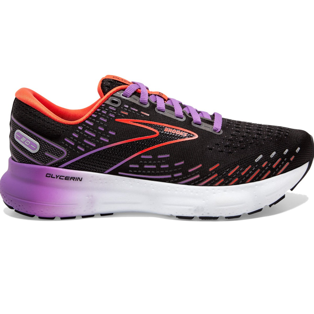 Brooks Glycerin 20 (Women's) - Black/Bellflower/Fiesta