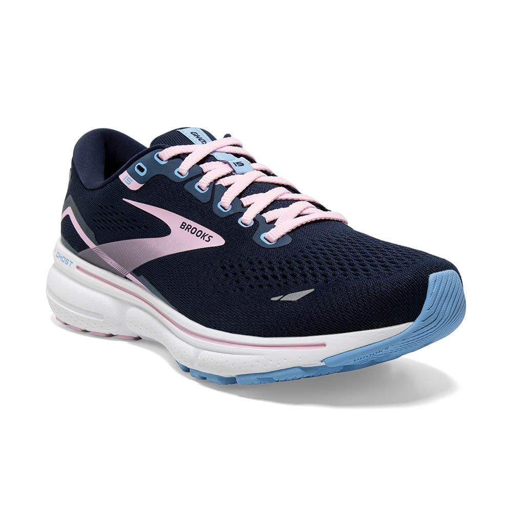 Brooks Ghost 15 (Womens) - Peacoat/Pink/Open Air