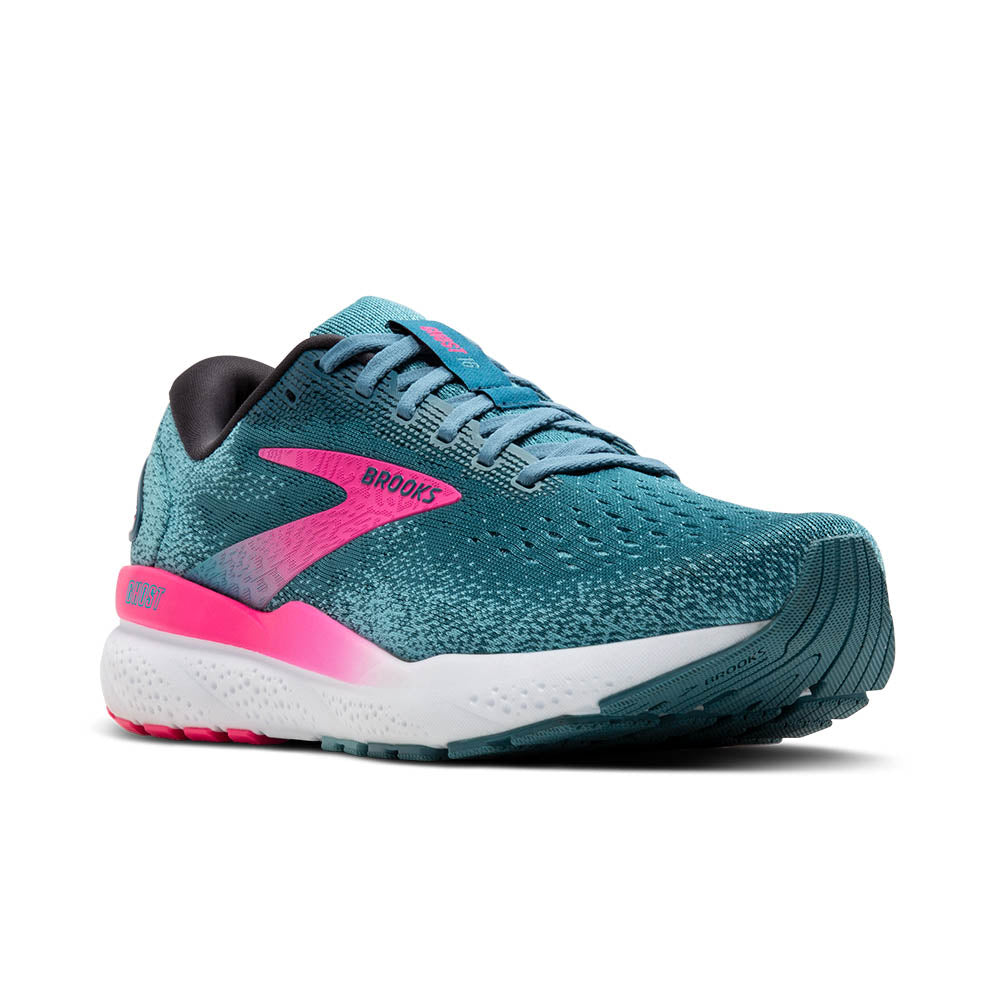 Brooks Ghost 16 (Womens) - Blue/Pink/Moroccan Blue