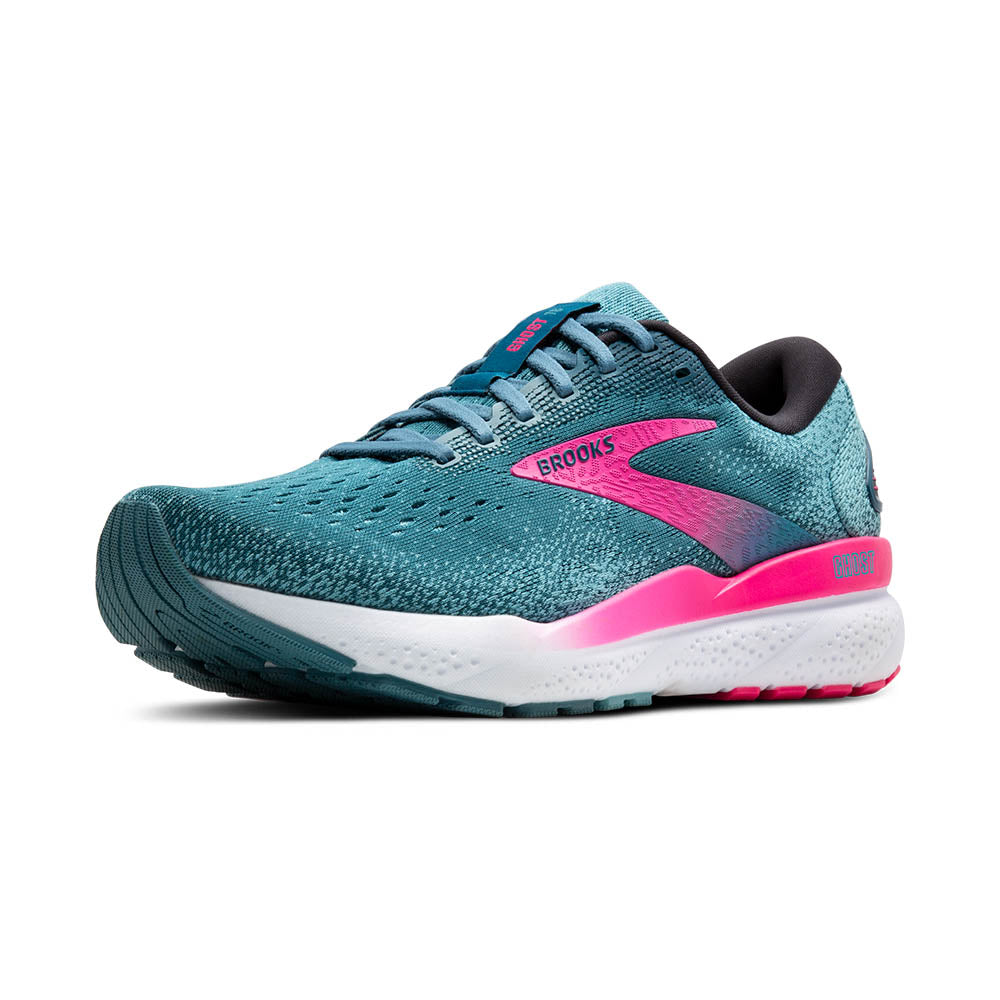 Brooks Ghost 16 (Womens) - Blue/Pink/Moroccan Blue