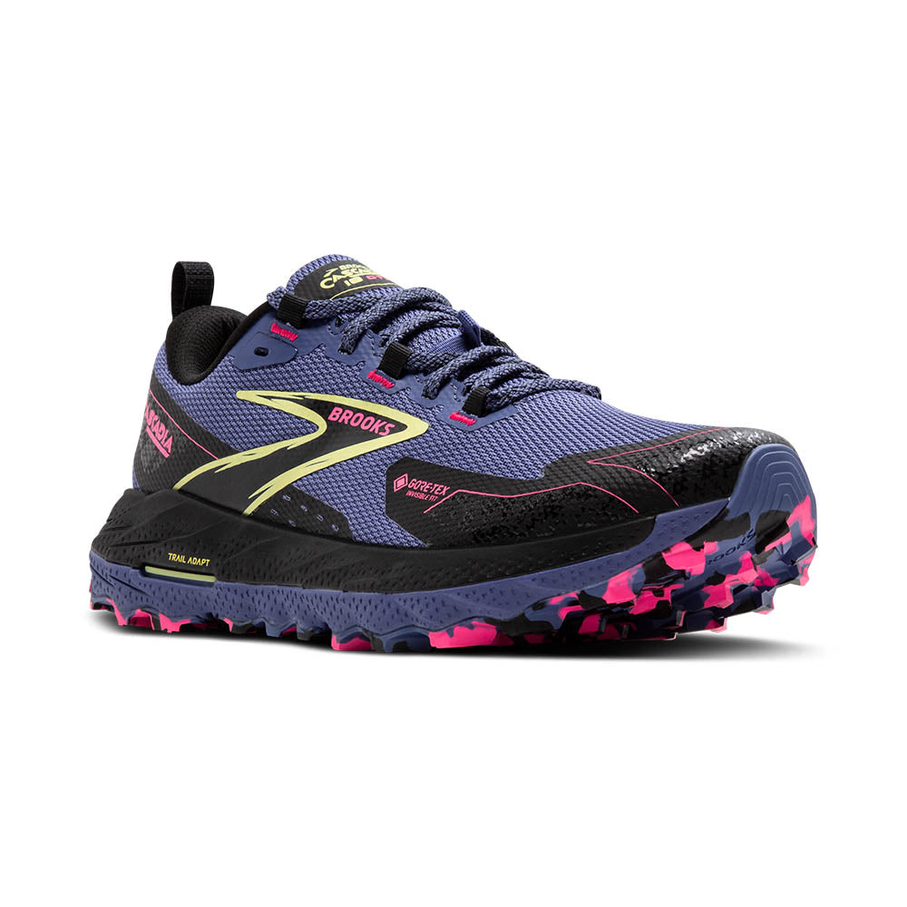 Brooks Cascadia 18 GTX (Womens) - Grey Blue/Black/Pink