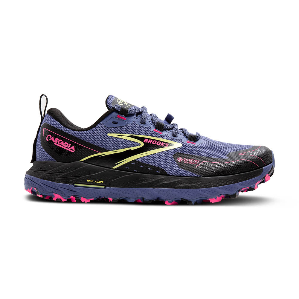 Brooks Cascadia 18 GTX (Womens) - Grey Blue/Black/Pink