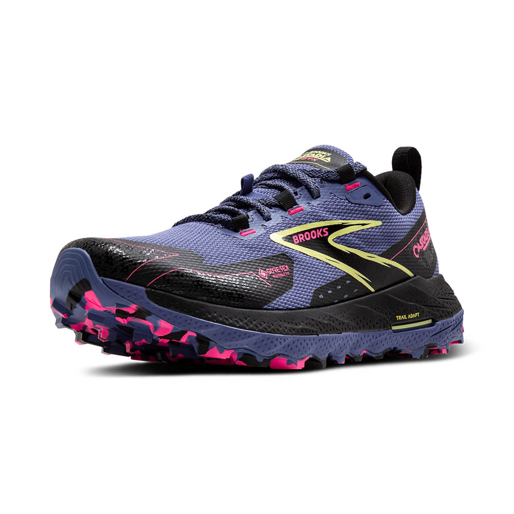 Brooks Cascadia 18 GTX (Womens) - Grey Blue/Black/Pink