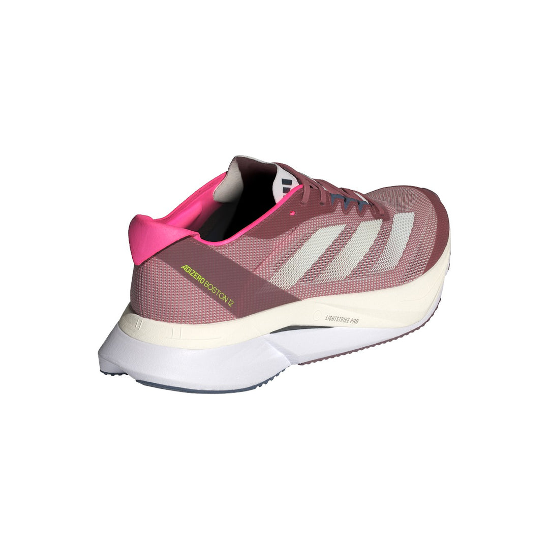 Adidas Adizero Boston 12 (Womens) - Preloved Crimson/Zero Metallic/Preloved Ink