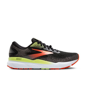 Brooks Ghost 16 GTX (Mens) - Black/Mandarin Red/Green