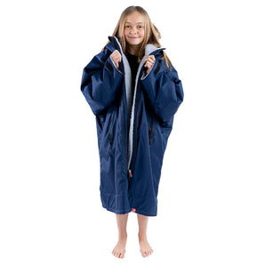 Dryrobe Advance Kids Long Sleeve - Navy Blue/Grey