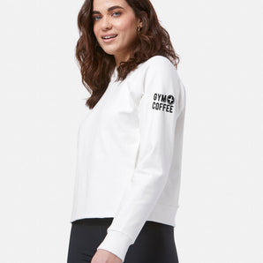 Gym+Coffee Chill Crew (Womens) - Ultra White