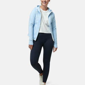 Gym+Coffee Chill Zip Hoodie (Womens) - Baby Blue