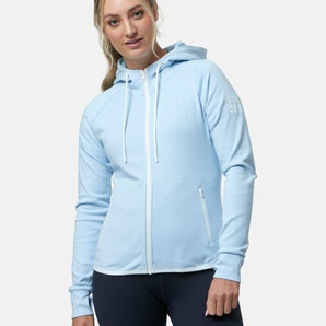 Gym+Coffee Chill Zip Hoodie (Womens) - Baby Blue