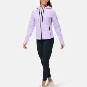 Gym+Coffee Fleck Hoodie (Womens) - Lilac Fleck