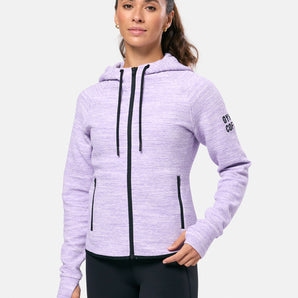 Gym+Coffee Fleck Hoodie (Womens) - Lilac Fleck