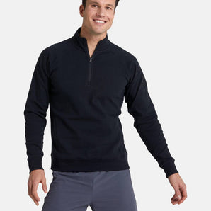 Gym+Coffee Chill Half Zip (Mens) - Black