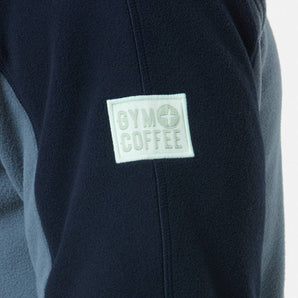 Gym+Coffee Half Zip Polar Fleece (Unisex) - Stone Blue