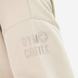 “Gym+Coffee Snap Collar Sierra Sweatshirt (Unisex) - Rich Taupe