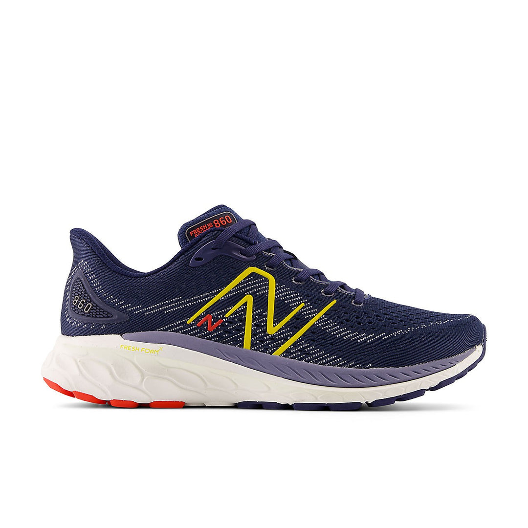 New Balance Fresh Foam X 860 v13 (Mens) - Navy with ginger lemon and neo flame