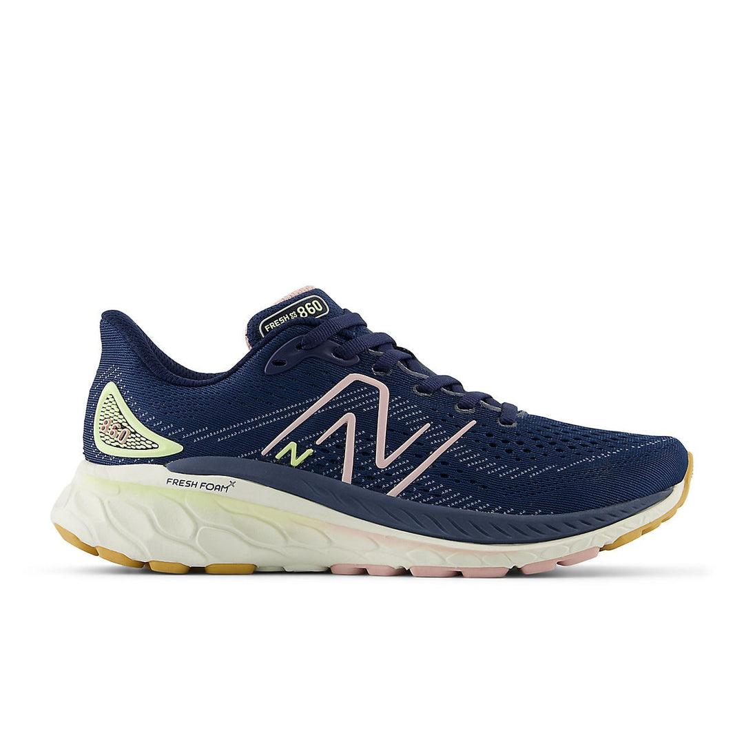 New Balance Fresh Foam X 860 v13 Wide (Womens) - Navy with orb pink and vintage indigo