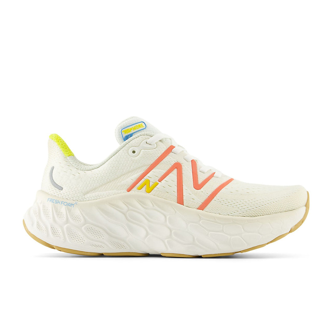 New Balance Fresh Foam More v4 (Womens) - Sea salt with gulf red and lemon zest