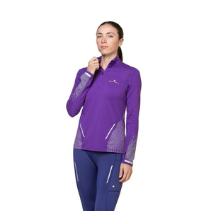 Ronhill Tech Reflect Half Zip (Womens) - Regal Purple/Reflect