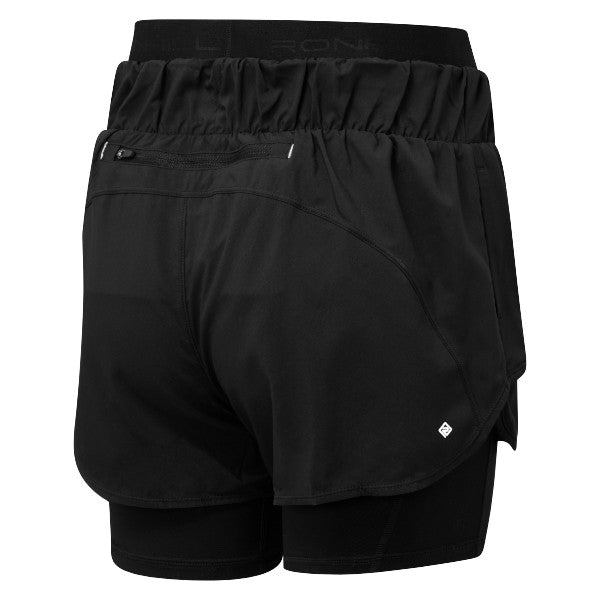 Ronhill Tech Twin Short (Womens) - All Black