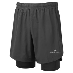 Ronhill Tech 7" Twin Short (Mens) - All Black