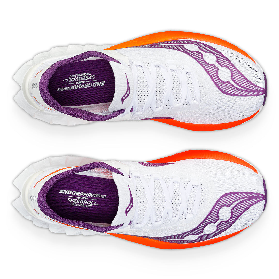 Saucony Endorphin Pro 4 (Womens) - White/Violet