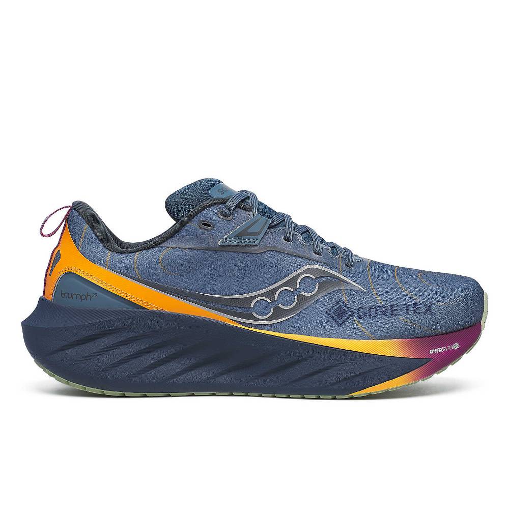 Saucony Triumph 22 GTX  (Womens) - Mirage/Navy