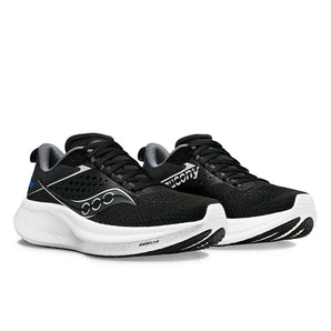 Saucony Ride 17 Wide (Mens) - Black/White