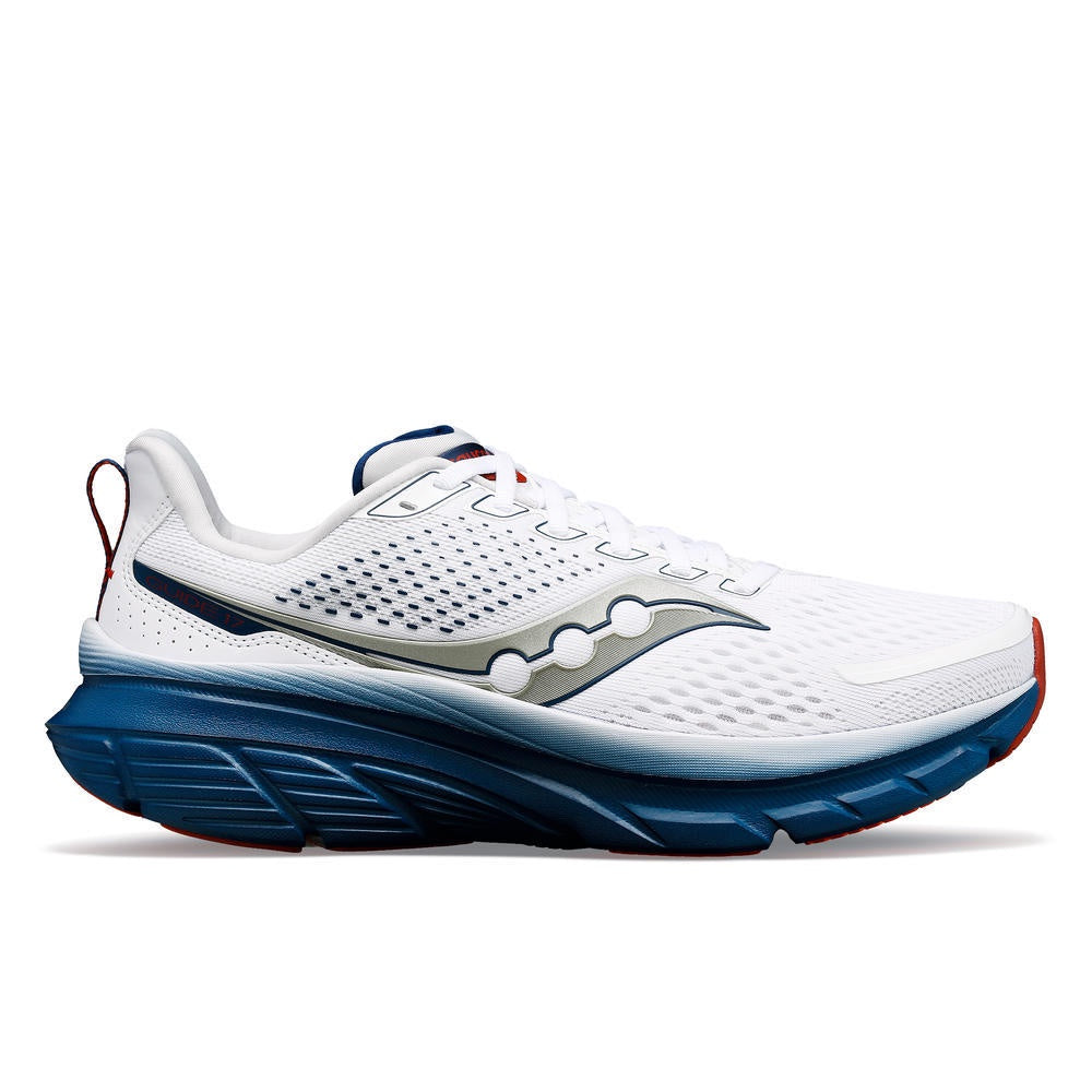 Saucony Guide 17 (Mens) - White/Navy