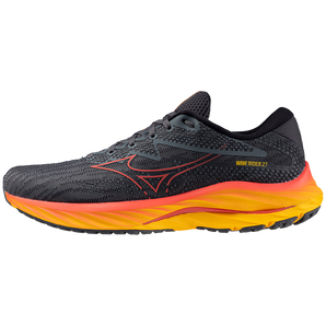 Mizuno Wave Rider 27 (Mens) - Turbulence/Cayenne/Citrus