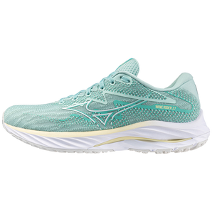 Mizuno Wave Rider 27 (Womens) - Eggshell Blue/White/Anise Flow