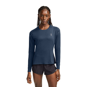 On Running Performance Long-T (Womens) - Denim/Navy