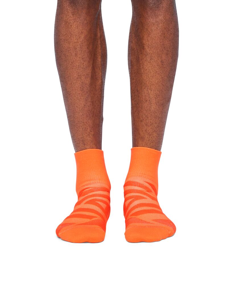 On Running Performance Mid Sock (Mens) - Flame/Spice