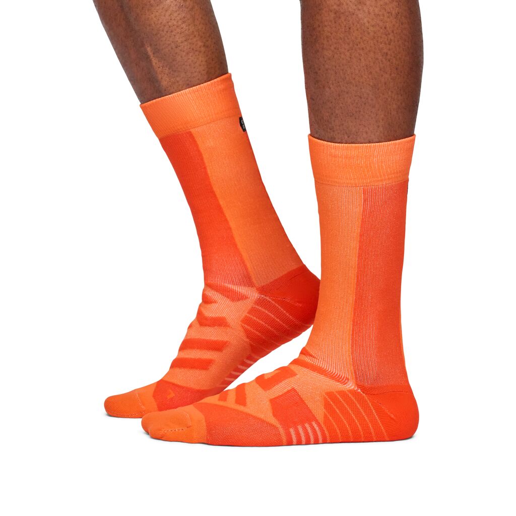 On Running Performance High Sock (Mens) - Flame/Spice