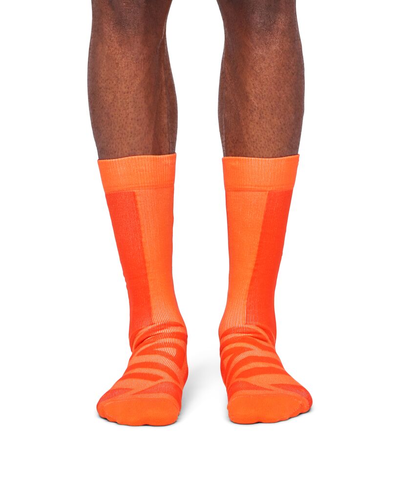 On Running Performance High Sock (Mens) - Flame/Spice